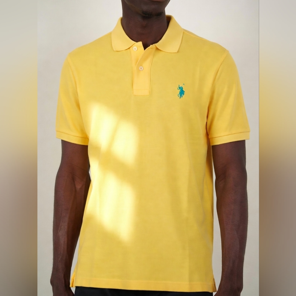 U.S. Polo Assn. Yellow Polo Shirt Performance Pique